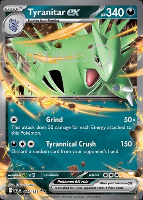 Pokemon Prismatic Evolutions 064/131 Tyranitar ex