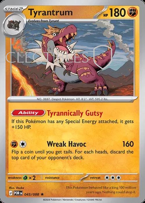 Pokemon Perfect Order 045/88 Tyrantrum Holo