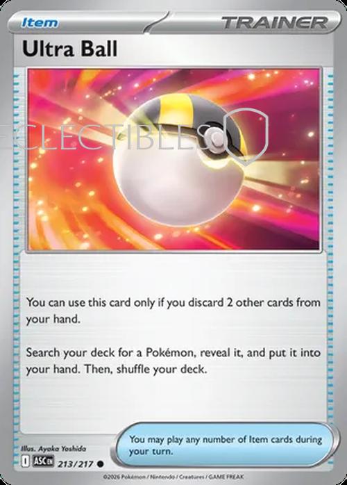 Pokemon Ascended Heroes 213/217 Ultra Ball  Reverse Holo