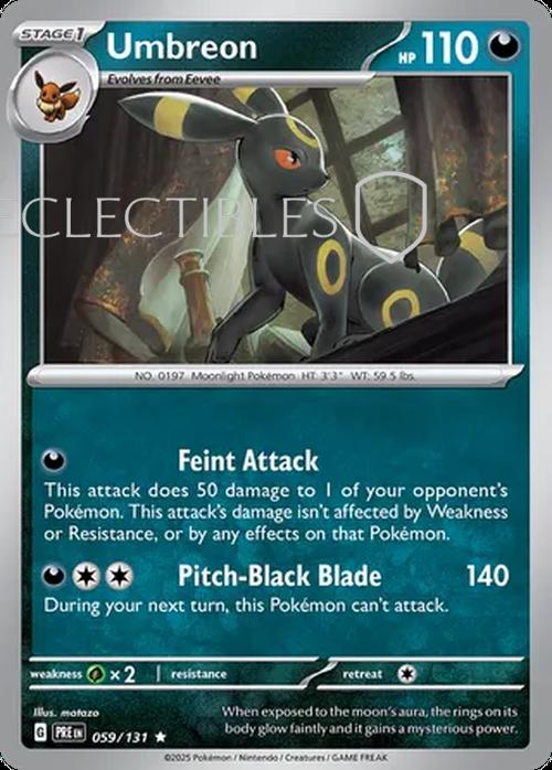 Pokemon Prismatic Evolutions 059/131 Umbreon Pokeball Holo