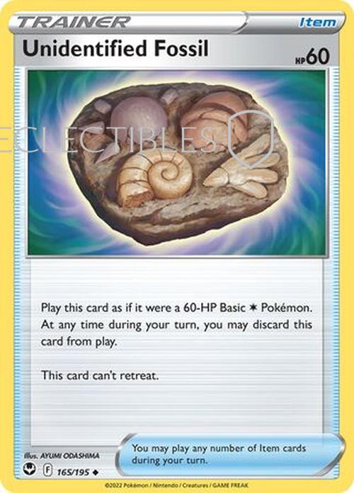 Pokemon Silver Tempest 165/195 Unidentified Fossil  Reverse Holo