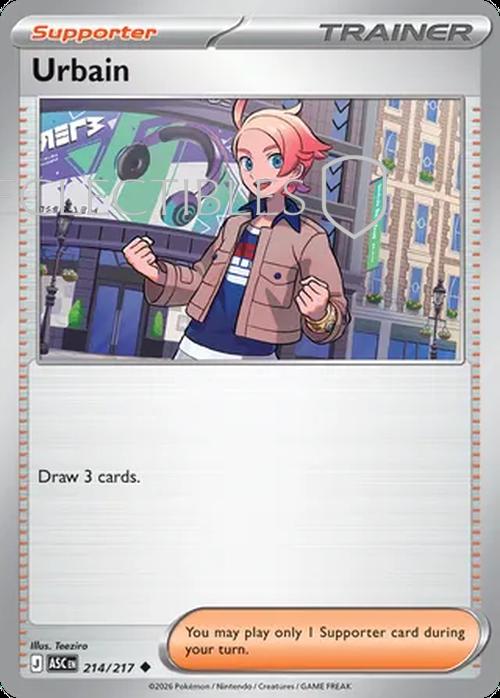 Pokemon Ascended Heroes 214/217 Urbain  Reverse Holo