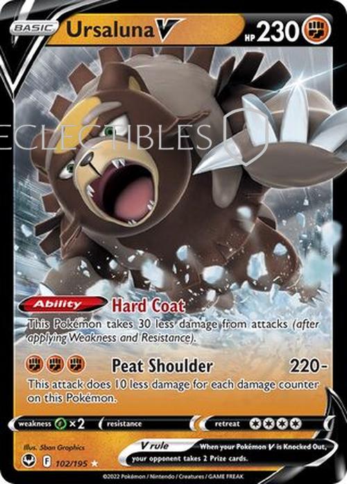 Pokemon Silver Tempest 102/195 Ursaluna V
