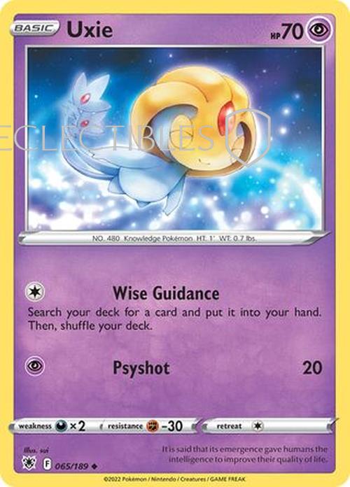 Pokemon Astral Radiance 065/189 Uxie  Reverse Holo