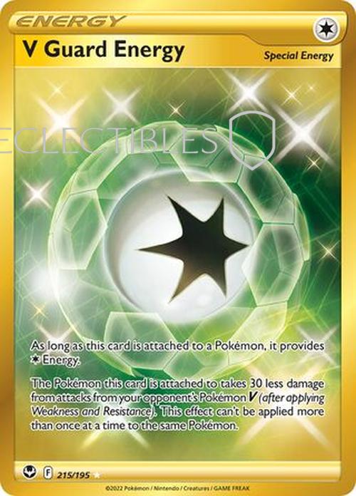 Pokemon Silver Tempest 215/195 V Guard Energy