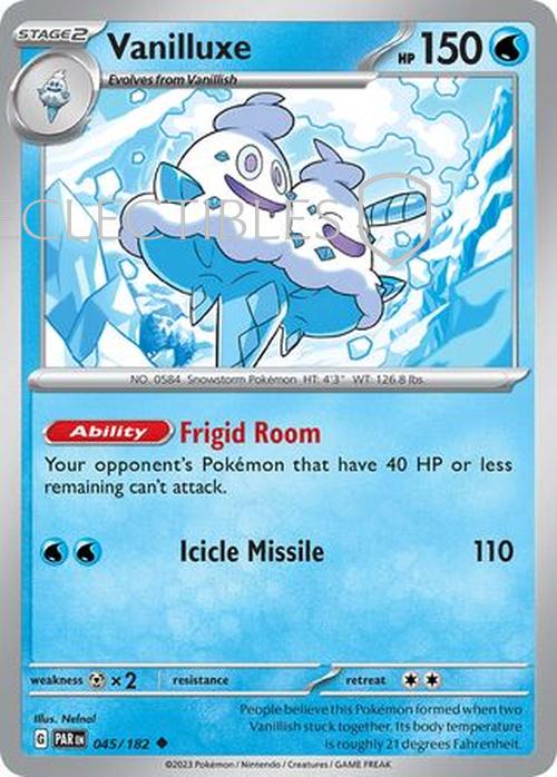 Pokemon Paradox Rift 045/182 Vanilluxe  Reverse Holo