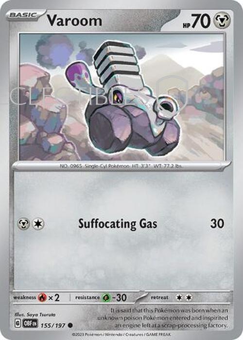 Pokemon Obsidian Flame 155/197 Varoom  Reverse Holo