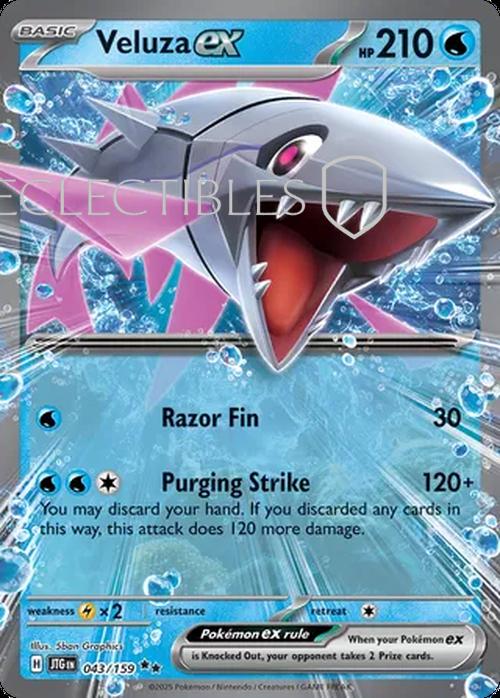 Pokemon Journey Together 043/159 Veluza ex Reverse Holo