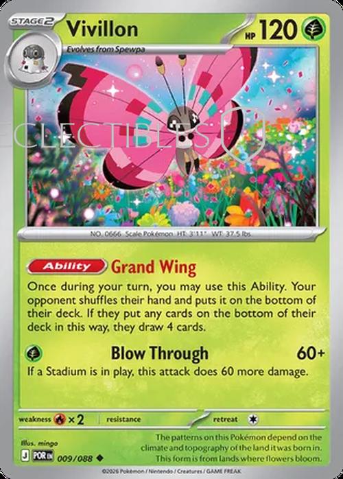 Pokemon Perfect Order 009/88 Vivillon  Reverse Holo