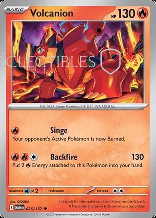 Pokemon Mega Evolutions 025/132 Volcanion  Reverse Holo