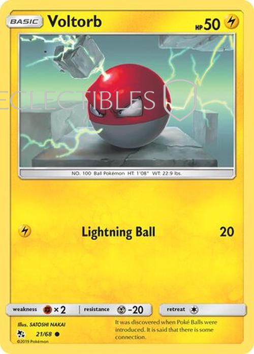 Pokemon Hidden Fates 21/68 Voltorb  Reverse Holo