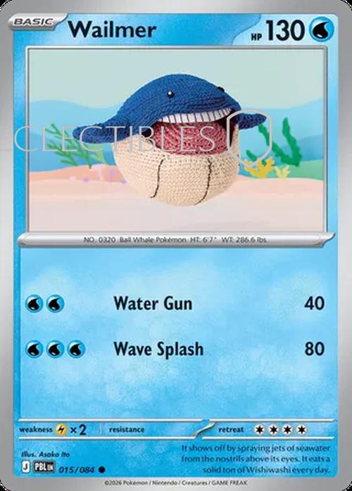 Pokemon pitch black 015/84 Wailmer  Reverse Holo