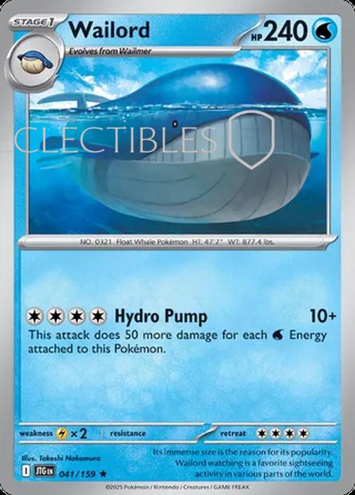 Pokemon Journey Together 041/159 Wailord Holo
