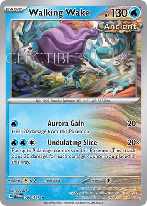 Pokemon Twilight Masquerade 063/167 Walking Wake  Reverse Holo