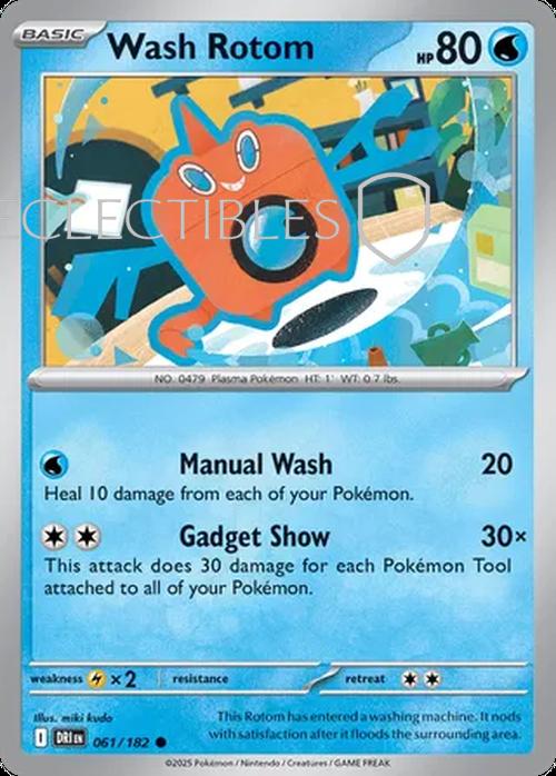 Pokemon Destined Rivals 061/182 Wash Rotom  Reverse Holo