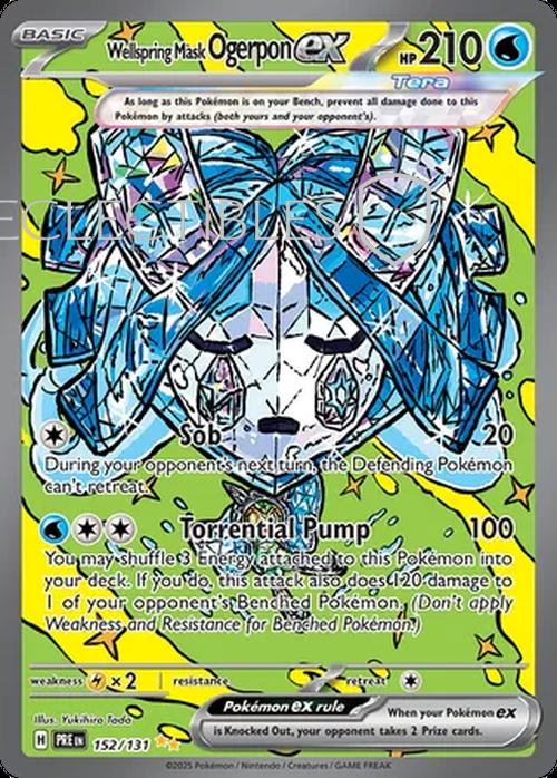 Pokemon Prismatic Evolutions 152/131 Wellspring Mask Ogerpon ex