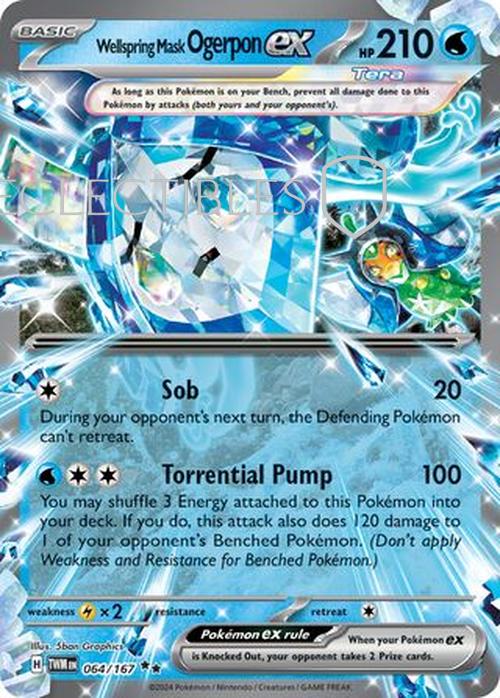 Pokemon Twilight Masquerade 064/167 Wellspring Mask Ogerpon ex