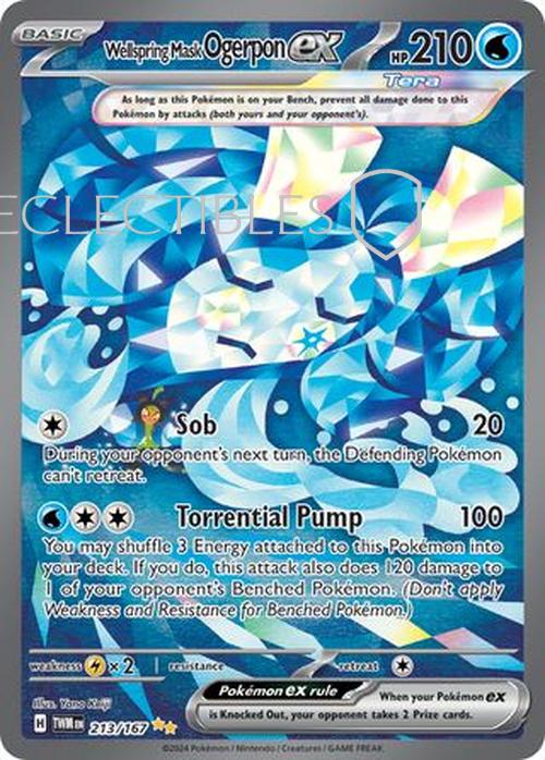 Pokemon Twilight Masquerade 213/167 Wellspring Mask Ogerpon ex