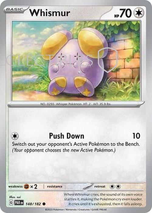 Pokemon Paradox Rift 148/182 Whismur  Reverse Holo