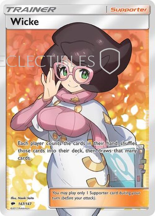 Pokemon Burning Shadows 147/147 Wicke Reverse Holo