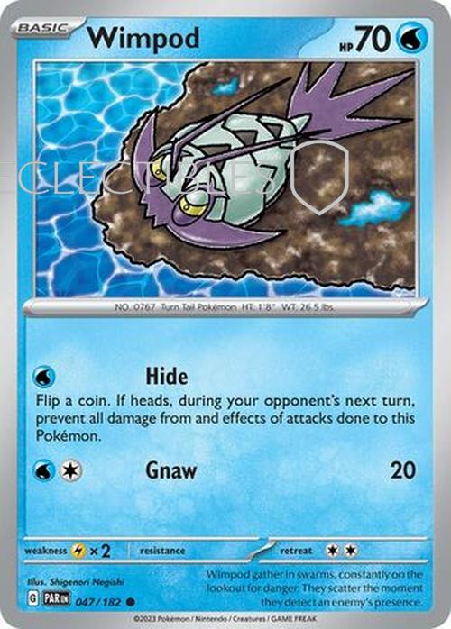 Pokemon Paradox Rift 047/182 Wimpod  Reverse Holo