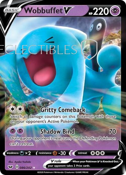 Pokemon Sword & Shield 086/202 Wobbuffet V
