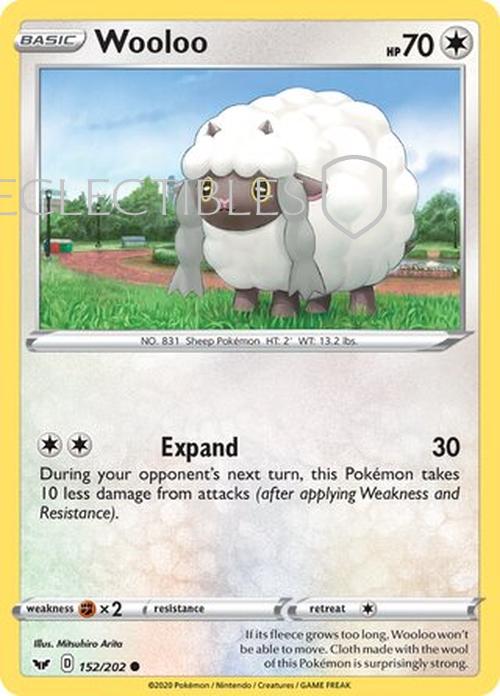Pokemon Sword & Shield 152/202 Wooloo  Reverse Holo