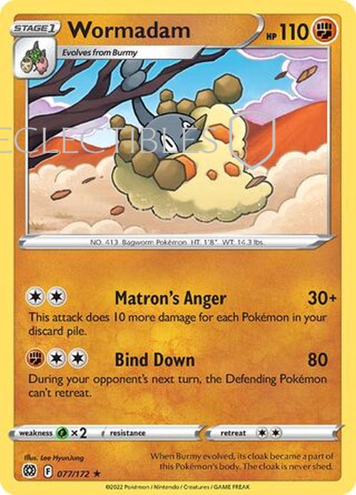 Pokemon Brilliant Stars 077/172 Wormadam  Reverse Holo