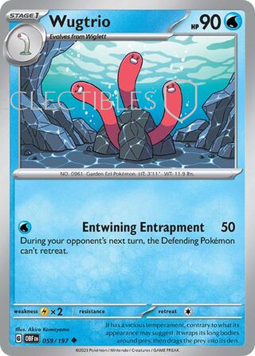 Pokemon Obsidian Flame 059/197 Wugtrio  Reverse Holo