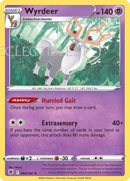Pokemon Astral Radiance 069/189 Wyrdeer Holo