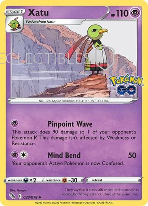 Pokemon Go 033/078 Xatu  Reverse Holo
