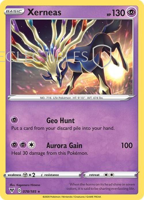 Pokemon Vivid Voltage 077/185 Xerneas Holo