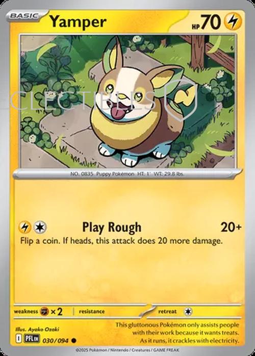 Pokemon Phantasmal Flames 030/094 Yamper  Reverse Holo