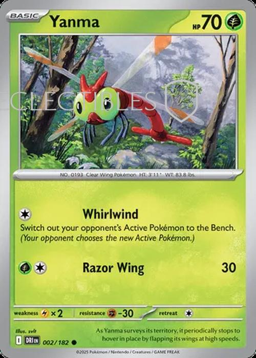 Pokemon Destined Rivals 002/182 Yanma  Reverse Holo