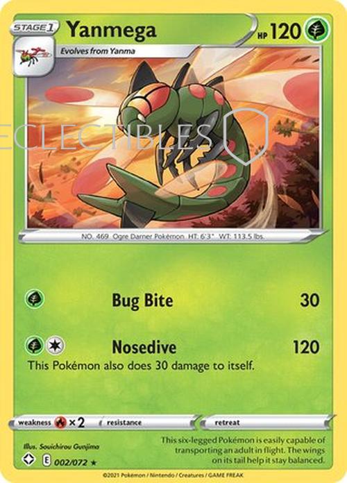 Pokemon Shining Fates 002/072 Yanmega  Reverse Holo