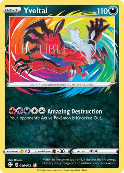 Pokemon Shining Fates 046/072 Yveltal  Holo