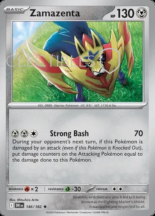 Pokemon Destined Rivals 146/182 Zamazenta Holo