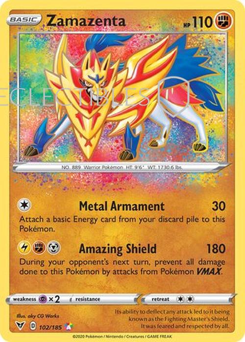 Pokemon Vivid Voltage 102/185 Zamazenta Holo