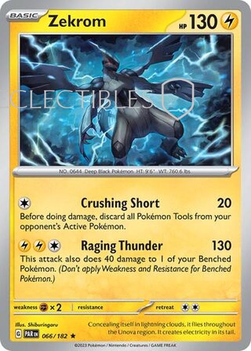 Pokemon Paradox Rift 066/182 Zekrom Holo