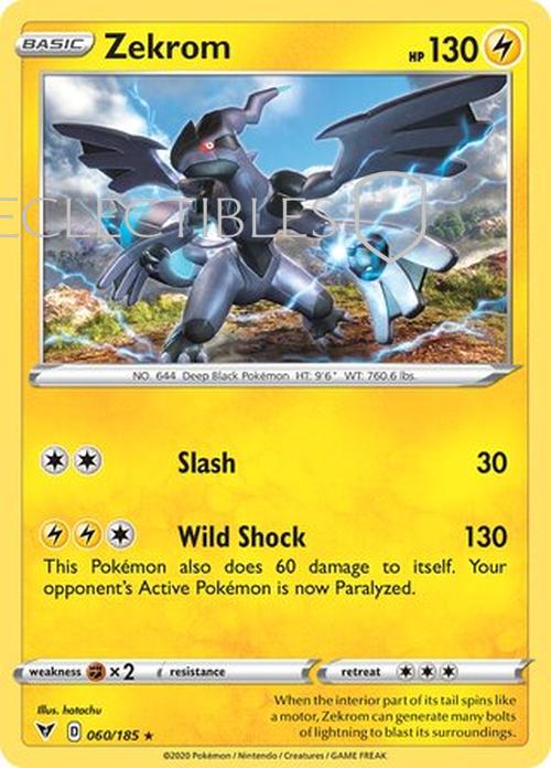 Pokemon Vivid Voltage 060/185 Zekrom Holo