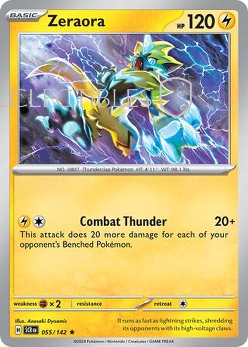 Pokemon Stellar Crown 055/142 Zeraora Holo