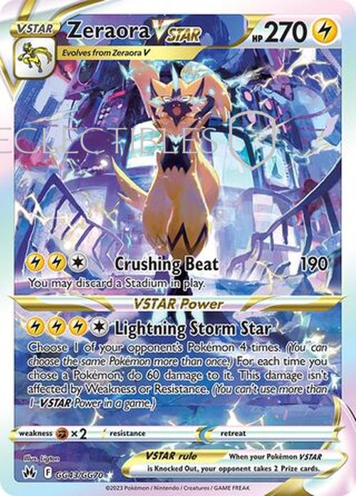 Pokemon Crown Zenith Galarian Gallery 43/70 Zeraora VSTAR