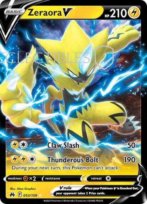 Pokemon Crown Zenith 053/159 Zeraora V