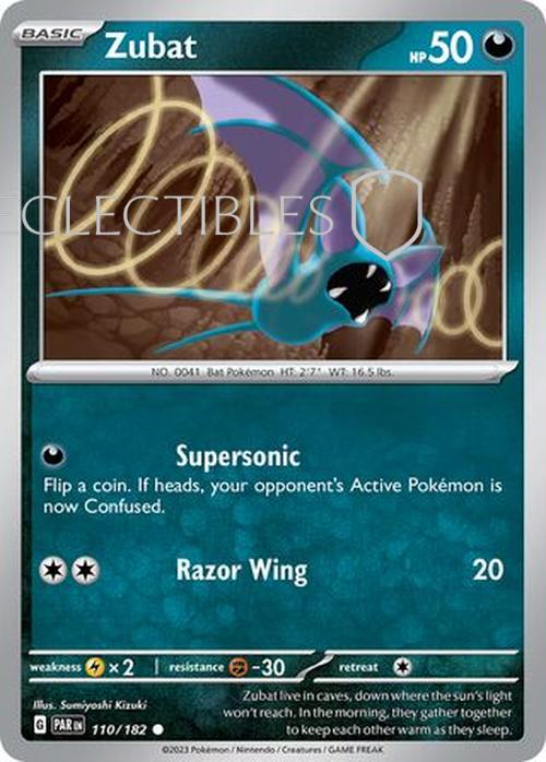 Pokemon Paradox Rift 110/182 Zubat  Reverse Holo