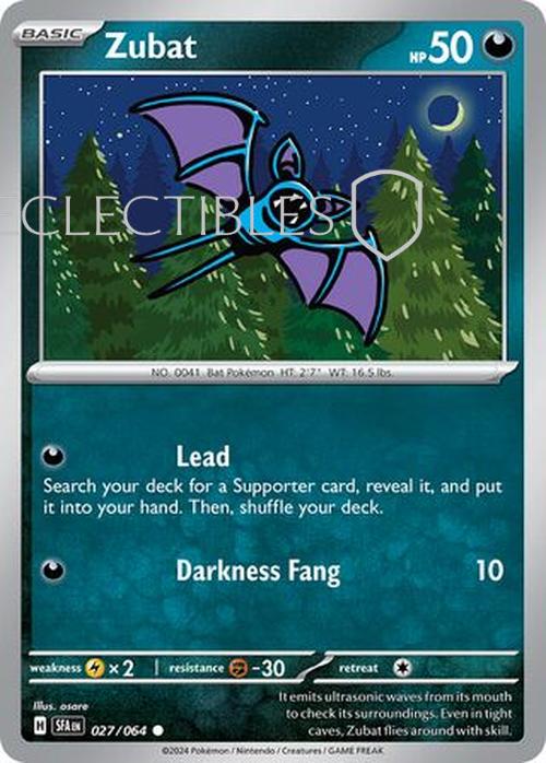 Pokemon Shrouded Fable 027/064 Zubat  Reverse Holo