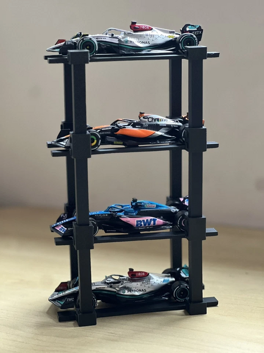 1:43 SCALE MODEL CAR STAND / DESK SHELF DISPLAY